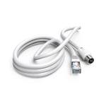 Hama Antennkabel 75dB Koaxialkontakt till RJ45-kontakt 2.5m - Vit