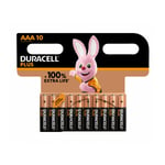 Battery Alkaline, Micro, aaa, LR03, 1.5V Plus,Blister (10-Pack) (163584) - Duracell