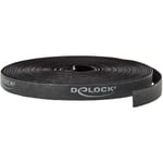 Rouleau de bande scratch - 10 m x 15 mm - Noir