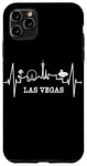 Coque pour iPhone 11 Pro Max Las Vegas Silhouette Battement Coeur J'adore Las Vegas