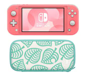 Nintendo Switch Lite (Coral) & Switch Lite Carrying Case (Animal Crossing: New Horizons Edition) Bundle, Pink