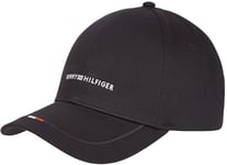 Tommy Hilfiger Casquette Homme Foundation 6 Panel avec Logo, Noir (Black), Taille Unique