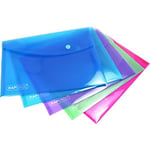 Rapesco Document folder A5 PP (Polypropylene) 18.4 (W) x 0.2 (D) x 24.4 (H) cm Assorted Pack of 5