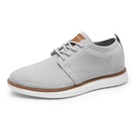 Bruno Marc Baskets Oxford pour Hommes Respirant et Décontracté Chaussures Sportives Confortables Oxfords pour Le Bureau GRAND-01,Size 41.5,Gris,GRAND-01