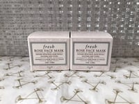 2 X Fresh Rose Face Mask Infused With Real Rose Petals 15ml New and Boxed