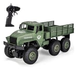 XIAOKEKE Remote Control Military Truck, Six-Wheel Remote Control Military Truck Off-Road Vehicle, Four-Wheel Drive Simulation Car Model 1:18 Children Toys,Green,A