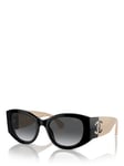 CHANEL Polarised Pillow  Sunglasses CH5524, Black/Beige