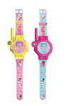 Lexibook DMWTW1BB, Barbie, Walkie-Talkies Watch, 2 pieces, Range up to 200m/600 feet, Flashlight, Compass, Rechargeable, Pink/yellow and Pink/blue