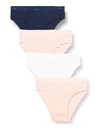 DIM Culotte Fille Les Pockets Coton EcoDIM x4, Clochette Violet Blanc Rose, 12 ans