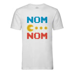 T-Shirt Homme Col Rond Pac-Man Nom Nom Jeux Vidéo Retro Gaming 8 Bit