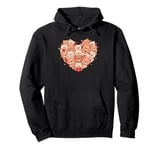 Funny Bear Heart Valentine Bear Womens Mens Kids Pullover Hoodie