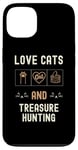 iPhone 13 Cat Lover Cats And Treasure Hunting Metal-Detecting Kittens Case