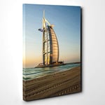 Big Box Art The Burj al Arab Dubai 2 Canvas Wall Art Print Ready to Hang Picture, 30 x 20 Inch (76 x 50 cm), Multi-Coloured