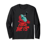 Friday The 13th Dotted Hockey Mask Long Sleeve T-Shirt