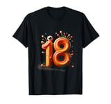 18 number 18th Birthday Funny Virus Monogram 18 T-Shirt