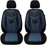 Housses de siège sur Mesure pour sièges Auto compatibles avec Audi A3 8V 2012-2019 conducteur et Passager Housses de siège FB : 904 (Bleu/Noir)