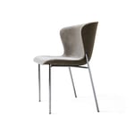 Friends & Founders - Pipe Chair, Chrome Legs - Fabric Cat. 4 Adamo & Eva 136 - Ruokapöydän tuolit - Ida Linea Hildebrand - Beige - Metalli/Tekstiili materiaali