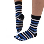 TOETOE Anti-Slip Mid-Calf Striped Denim