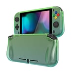 PlayVital ZealProtect Coque de Protection pour Nintendo Switch Lite,Coque Rigide pour Switch Lite,Grip Cover Joycon avec Protection d'écran&Capuchon Joystick&Cap Bouton-Vert Bleu Translucide Dégradé