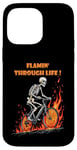 iPhone 14 Pro Max Funny skeleton bike ride Going through hell Biker skeleton Case