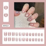 Long Ballerina Fake Nails French Nail Tips Fashion False Nails  DIY