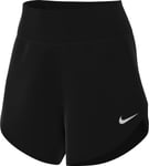 Nike Shorts W NK Bliss DF HR 3In Br Short, Black/Reflective Silv, DX6018-010, 2XL