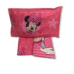 Disney Parure de lit Minnie 1 Place, Coton, Rose