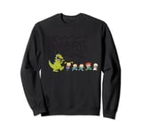 Rugrats Characters Running Away From Reptar Sweatshirt