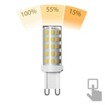 Ampoule LED G9, blanc chaud (2800 K), 3,5 W, 485lm, variateur à 3 positions