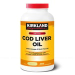 Kirkland Signature Cod Liver Oil With Omga 3 Fish 1150mg Vitamin - 200 Capsules