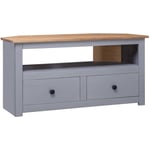 Prolenta Premium - Furniture Limited - Meuble tv d'angle Gris 93x49x49cm Pin solide