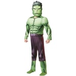 Hulk deluxe 110/116 cl (5-6 år) muskeldräkt med mask hulken Y