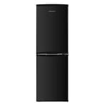 Cookology CFF1425050 Static 142 Litre Freestanding 50/50 Fridge Freezer, Adjustable Temperature Control and Legs, Reversible Doors, Efficient LED Light, 4 Star Freezer Rating - in Black