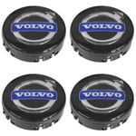 Volvo03 - 64MM 4-pack Centrumkåpor Volvo Silver one size