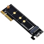 Silverstone SST-ECM25-V2 - Adaptateur SuperSpeed PCI-E Express Card x4 à M.2 (NVMe SSD NGFF), Function PCIe CLKREQ