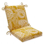 Pillow Perfect Addie Egg Yolk Squared Corners Chair Cus, Yellow