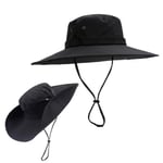 12cm Brätte Buckets Hat UV-skydd Solhatt SVART black