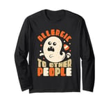 Allergic To Normal People Pumpkin Candy Bats October Long Sleeve T-Shirt