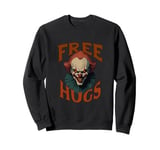 Free Hugs Halloween Evil Killer Scary Clown Horror Sweatshirt