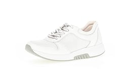 Gabor Femme Baskets, Dame Chaussure Basse,Semelle intérieure Amovible,Chaussure de Sport,Semelle à Plateforme,Blanc (Weiss.Grey),42 EU / 8 UK