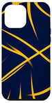 Coque pour iPhone 12 Pro Max Bleu marine et jaune