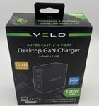 VELD Super-Fast 120W 4 Port GaN Desktop Gan Charger-Apple Samsung PD TYPE C