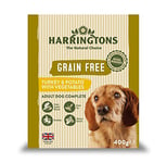 Harringtons Complete Wet Tray Grain Free Hypoallergenic Adult Dog Food Turkey & Potato 8x400g - Made with All Natural Ingredients