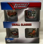 DC Comics Justice League Shot Glasses Set of 4 New In Box Superman Batman + More