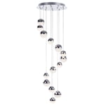 Visconte Corona Ceiling Pendant Spiral Cluster 4.8W 14 Light - Polished Chrome