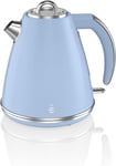 Swan SK19020BLN Retro Jug Kettle, Fast Boil, Easy Pour, 360 Degree Base, Blue