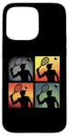 Coque pour iPhone 15 Pro Max Joueur de tennis Pop Art - Amateur de tennis vintage