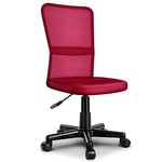 TRESKO® Chaise Fauteuil siège de Bureau Ergonomique, de 7 Couleurs différentes, Lift SGS contrôlé (Bordeaux)