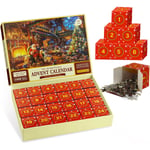 1 set pussel-adventskalender, 2023 pussel-adventskalender, 24 lådor