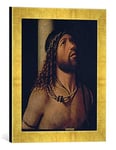 Kunst für Alle 'Encadré Image de Antonello de Saliba Christ à la Colonne Marter, d'art en qualité Photos Fait Main de Cadre, 30 x 40 cm, Or Raya